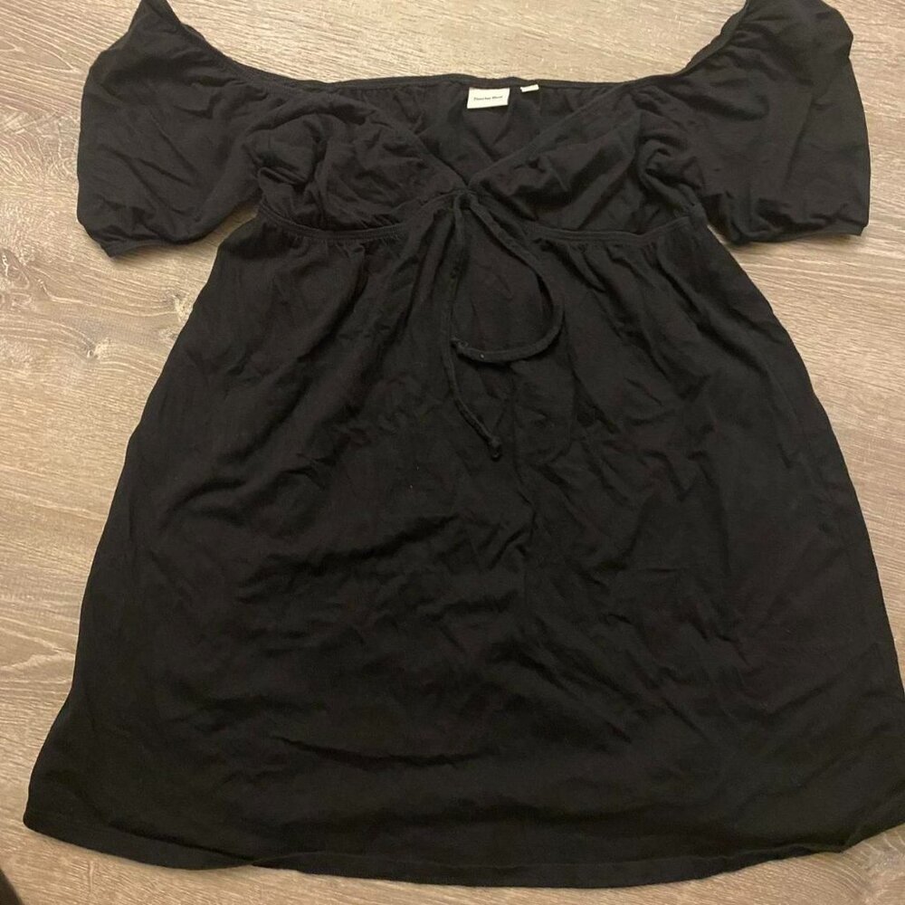 Aritzia Babydoll Black Mini Dress